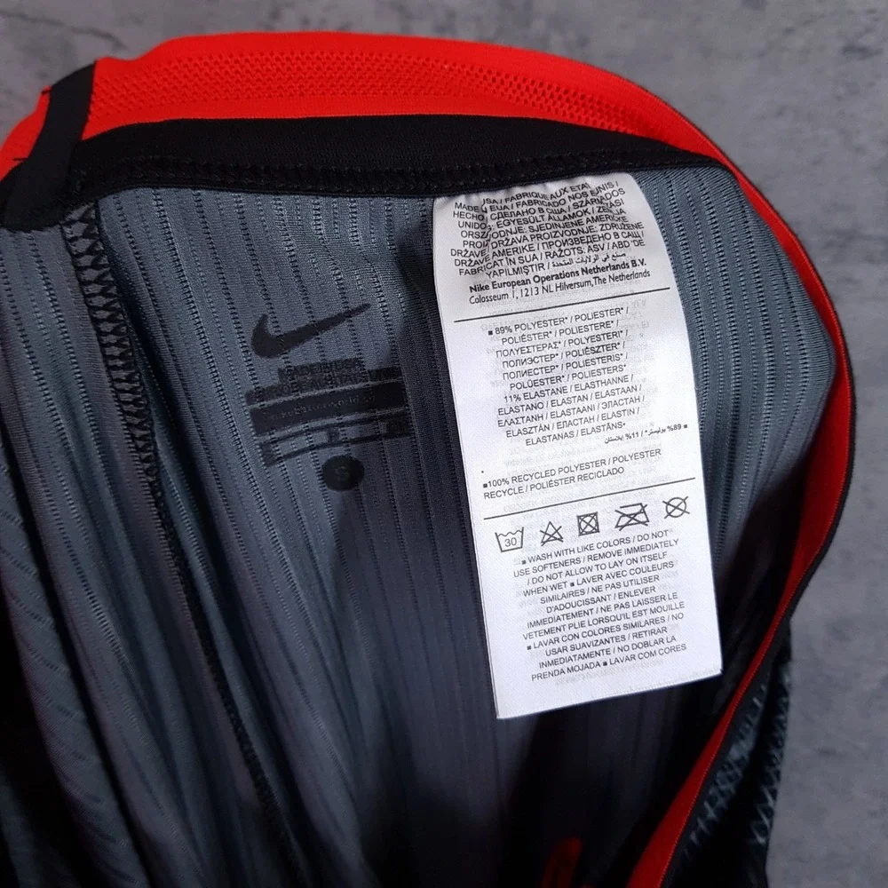 NIKE Pro Elite Track &‎ Field 3/4 Tights Pants Womens LARGE Black Grey Red USA